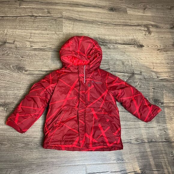 COLUMBIA Lightning Lift jacket, red snow coat, rain Kids size 4 T - Picture 1 of 7